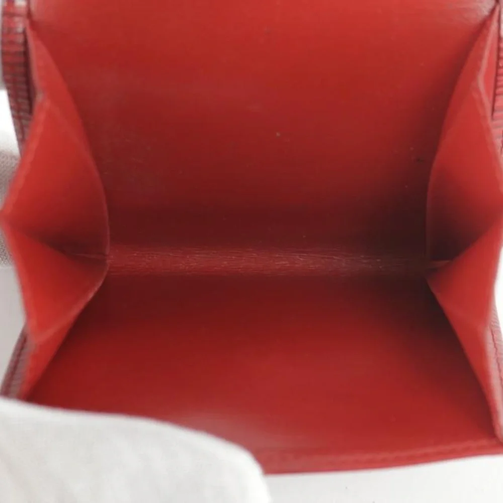 Louis Vuitton Red Epi Card Case Snap Pouch 1LK1210